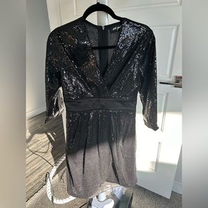 Black sequin dress from wet seal